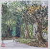 香港公園 （三） - 馮漢榮 斗方中國畫